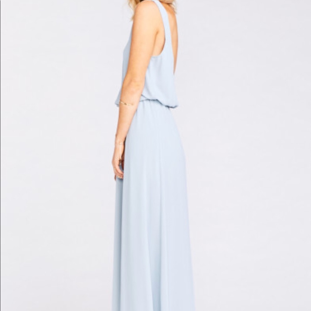 SHOW ME YOUR MUMU KENDALL MAXI DRESS STEEL BLUE XS - Picture 2 of 5